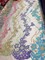 1 Yard Multicolor Floral Bridal Mesh Lace Fabric for Wedding Dresses 50/54 Inch Width